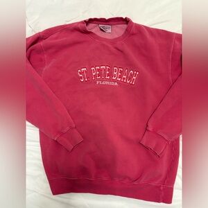 Pinkish Red Sweater Florida St. Pete Beach